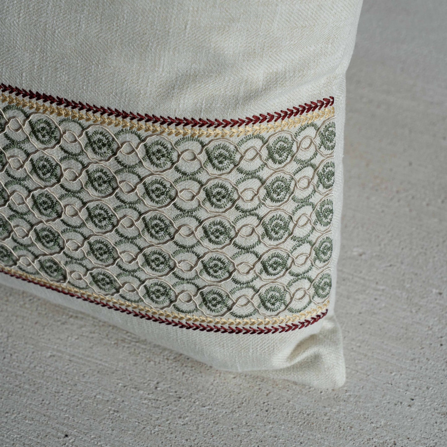 Quiet Medinas – Olive Green Cushion Cover
