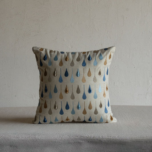 Harvest Drop Cushion Cover - Blue
