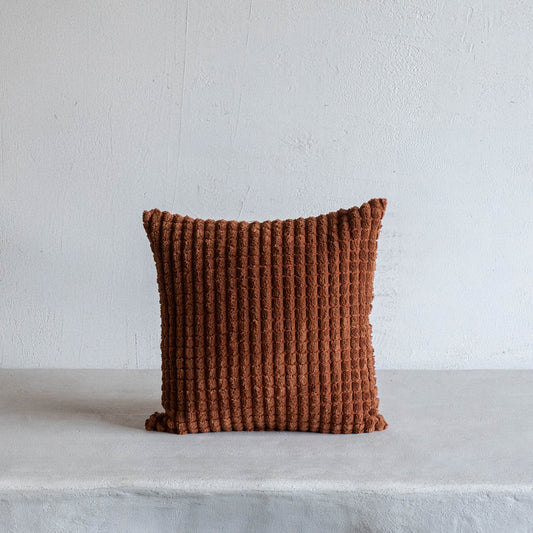 Forma Grid – Caramel Orange Cushion Cover