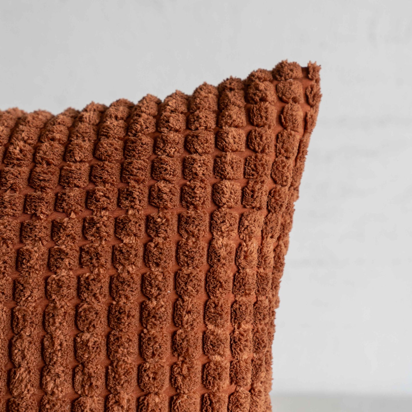 Forma Grid – Caramel Orange Cushion Cover
